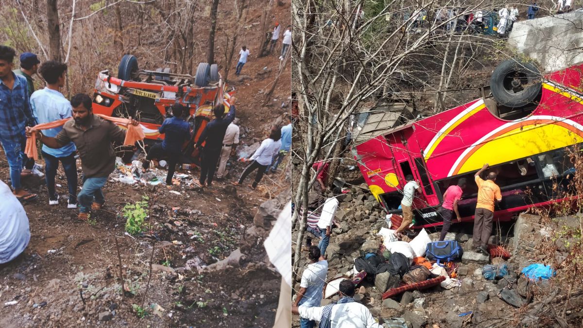 झारखंड के गढ़वा से सफर पर निकली पेसेंजर बस 20 फीट गहरी खाई में गिरी 
