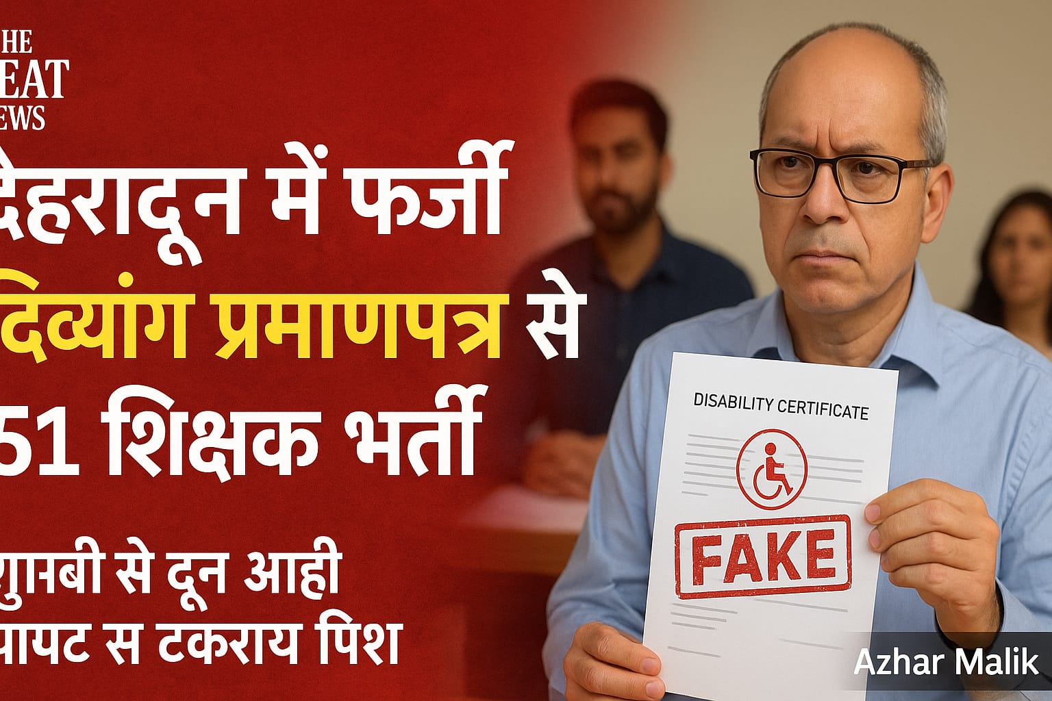 देहरादून में बड़ा खुलासा – शिक्षा विभाग में फर्जी दिव्यांग प्रमाणपत्र से 51 शिक्षक भर्ती, अब शुरू हुई बड़ी कार्रवाई