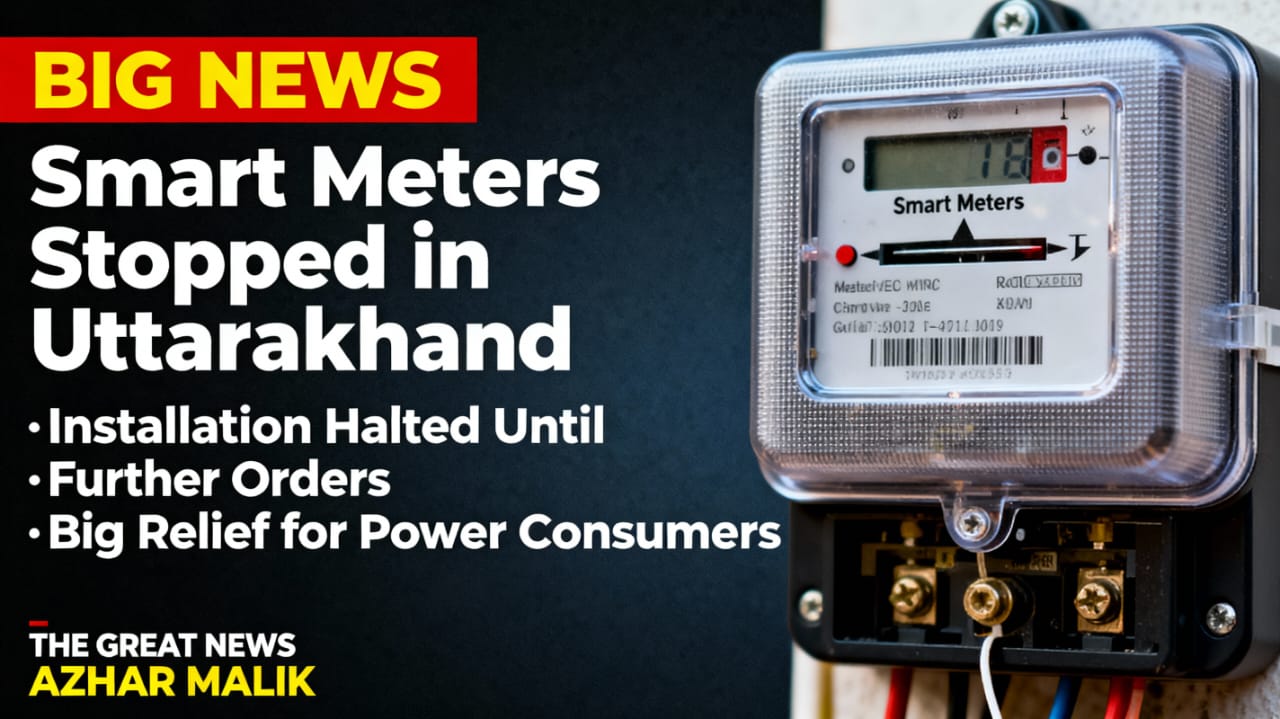 बड़ी खबर: उत्तराखंड में स्मार्ट मीटरों पर लगी तुरंत रोक – उपभोक्ताओं को मिली बड़ी राहत