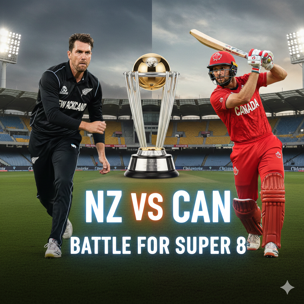 NZ vs CAN T20 World Cup 2026: सुपर-8 का टिकट पक्का करने उतरेंगे कीवी, क्या कनाडा कर पाएगा बड़ा उलटफेर?