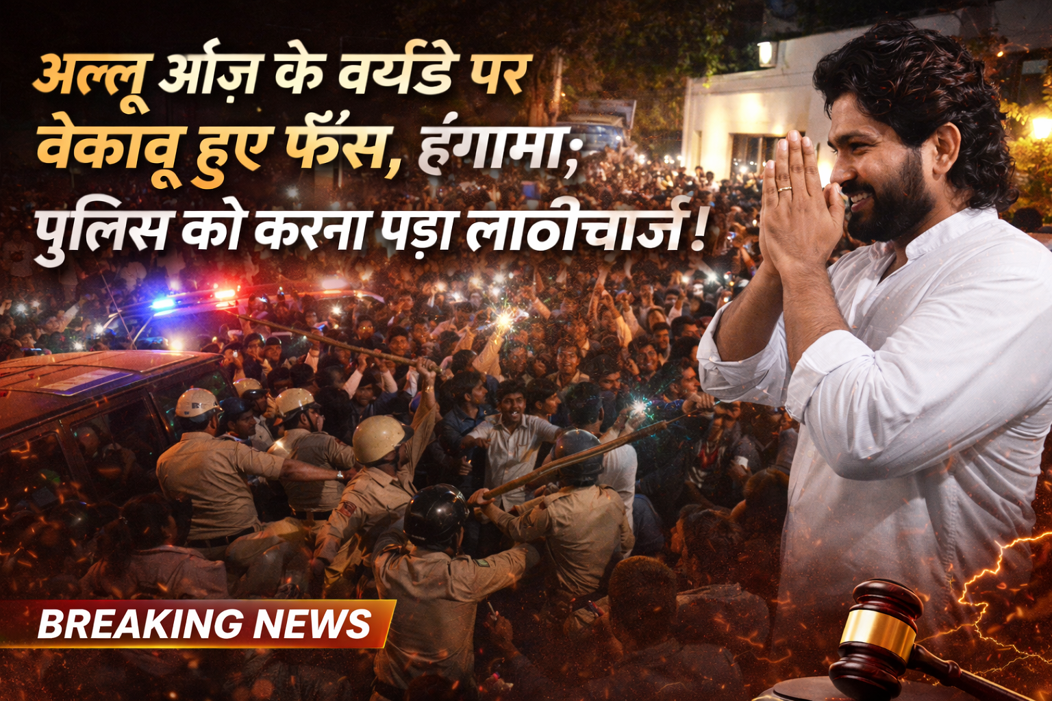 Allu Arjun के बर्थडे पर बेकाबू हुए फैंस, घर के बाहर हंगामा; पुलिस को करना पड़ा लाठीचार्ज