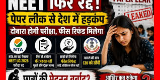 NEET UG 2026 रद्द: पेपर लीक से भड़का छात्रों का गुस्सा, उत्तराखंड में भी विरोध तेज