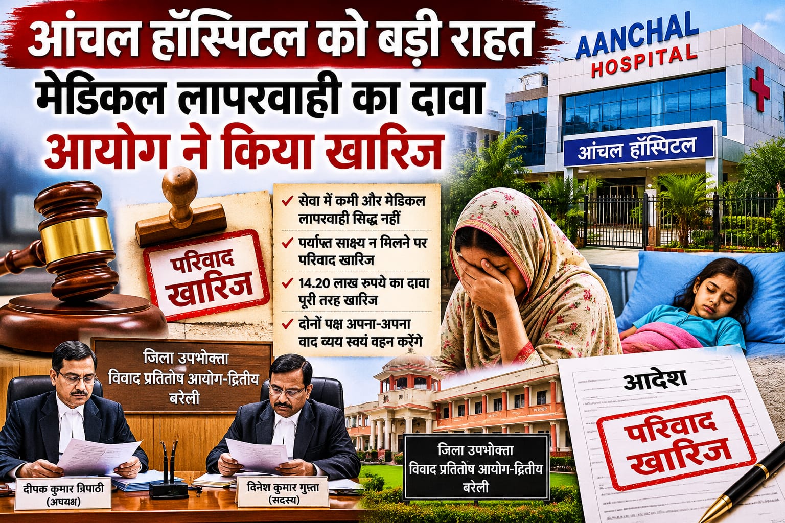 मेडिकल लापरवाही के आरोप साबित नहीं कर सकीं शाहीन उर्फ गुड़िया, आंचल हॉस्पिटल के खिलाफ 14.20 लाख रुपये का दावा खारिज