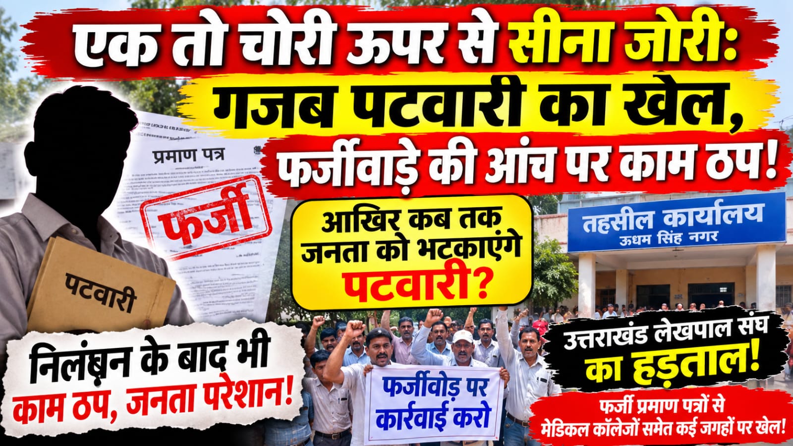एक तो चोरी ऊपर से सीना जोरी: गजब  पटवारियों का खेल, फर्जीवाड़े की आंच पर काम ठप!