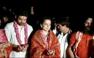 फिल्म अभिनेत्री कंगना राणावत इन हरिद्वार